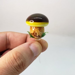 Glass Mushroom, Decoration for Plants, Hand Blown Mushroom Figurine, Glass Garden Mushrooms, Glass yard art, Fungus, Blown glass, Art glass