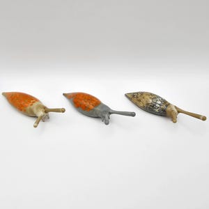 Slug figurine, Artistic Handblown Glass Sculpture, Art glass Slug, Spotted Slug glass sculpture, Unique Home Decor, Decorative Art Sculpture
