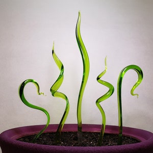 Large Glass Plant, Glass Flower, Glass garden art, Blown garden, Glass yard art, Gifts for gardener, Decoration for Plants, Art Glass