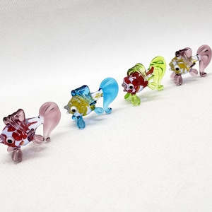 Miniature Fish, Glass Fish, Small Glass Figurine, Blown glass, Handcrafted glass animal, Handblown glass, Little Glass Animals, Art Glass