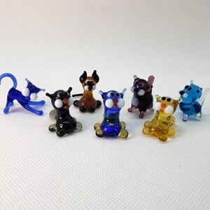 Glass Miniature Cat, Blown glass cat, Glass cat miniature, Art glass cat, Sculpture made of glass, Glass art, Handblown glass, Unique gift