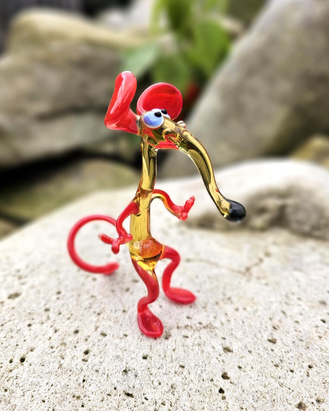 Art Glass Rat Figurine, Figurine Blown Glass Rat, Rat Animals Glass ...