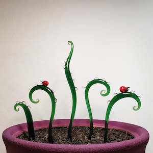 Glass Plant, Glass Flower, Glass garden art, Blown garden glass, Glass yard art, Gifts for gardener, Decoration for Plants, Home decor