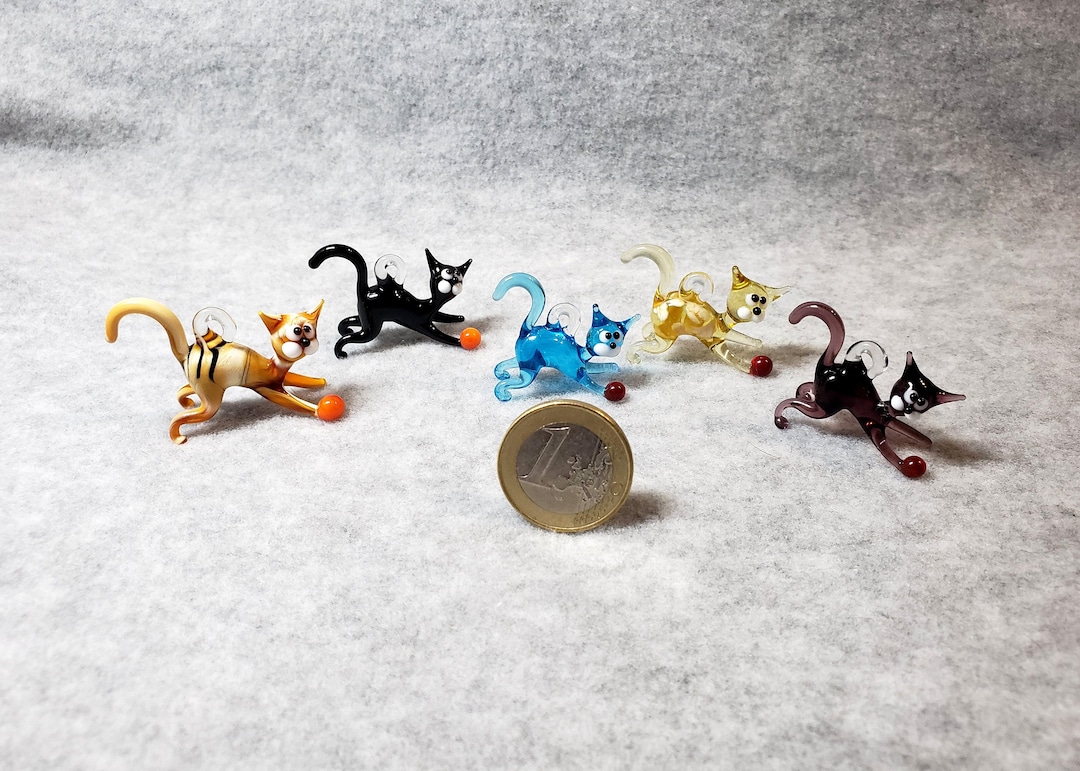 ZIBO ART GLASS MINI KITTY TAIL UP
