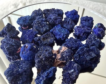 One druzy azurite cluster small