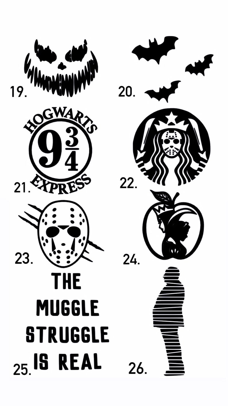 Horror Movie Halloween Decal catalog 2 Etsy
