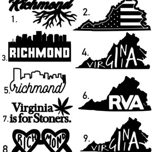 Virginia Richmond VA rva Decal