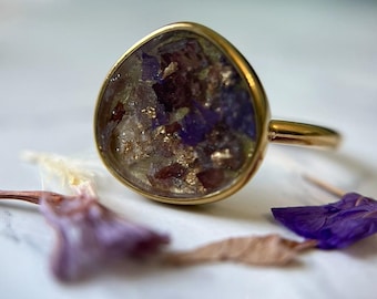 Abstract Breastmilk Keepsake Ring: Stainless Steel Memorial Jewelry