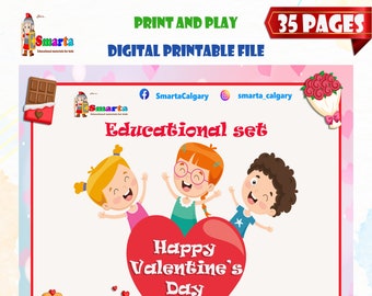 Vorschullehrplan, Vorschularbeitsblätter, Valentinstagsaktivität