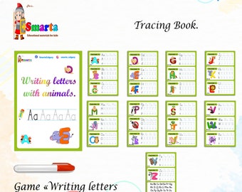 Preschool alphabet, tracing worksheets