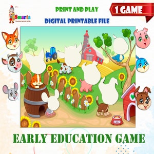 Educazione prescolare precoce, gioco di carte abbinate