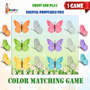 Gioco di carte educativo, attività di apprendimento dei colori