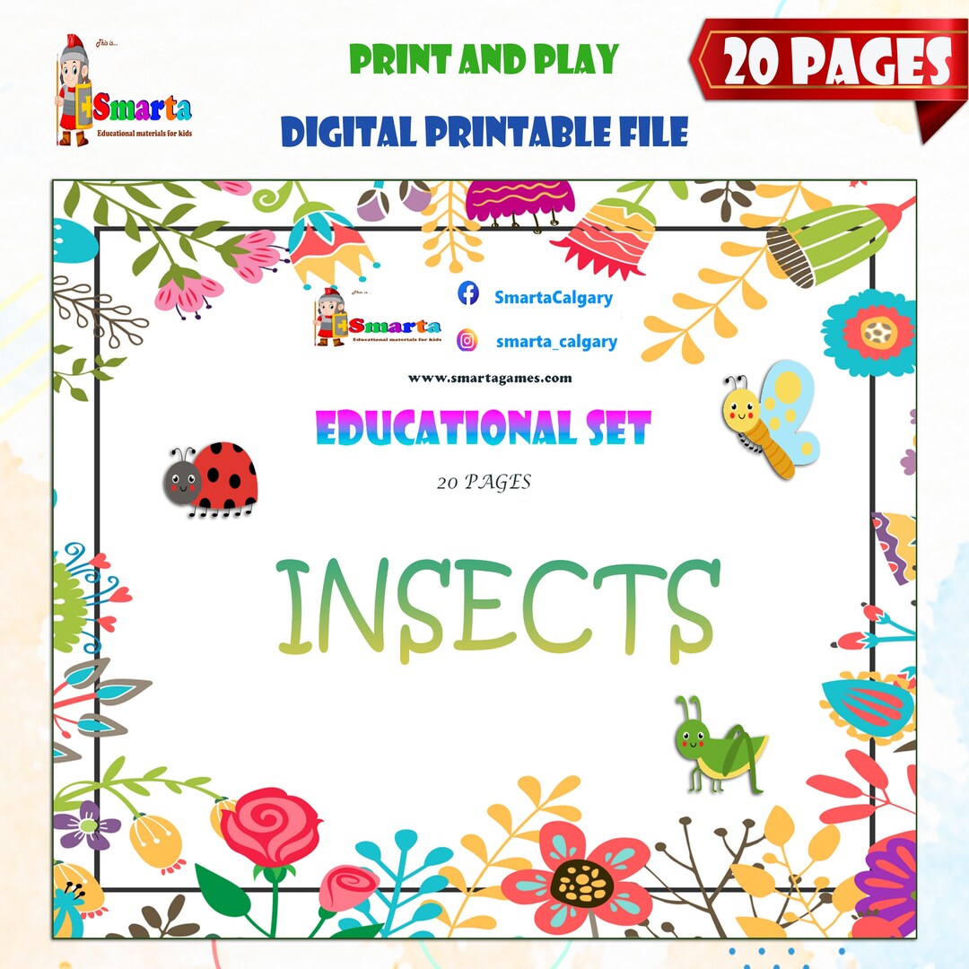 Preschool Worksheets, Preschool Curriculum Insects - Etsy