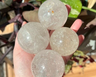 YOU CHOOSE Clear Quartz Crystal Ball - Perfect for Energy Healing, Meditation, and Home Decor