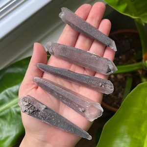 YOU CHOOSE New and Rare Find, Lithium and Hematite Coated Laser Quartz, Laser Quartz with Lithium and Hematite, Rare Crystal