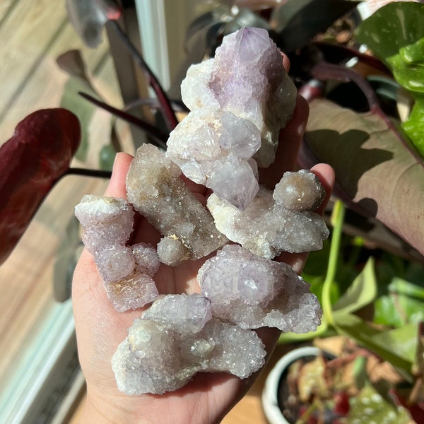 YOU CHOOSE Stunning Spirit Quartz Cluster, Natural Cactus Quartz, Purple Spirit Quartz Cluster