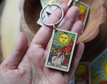 The Sun Tarot Card Keychain