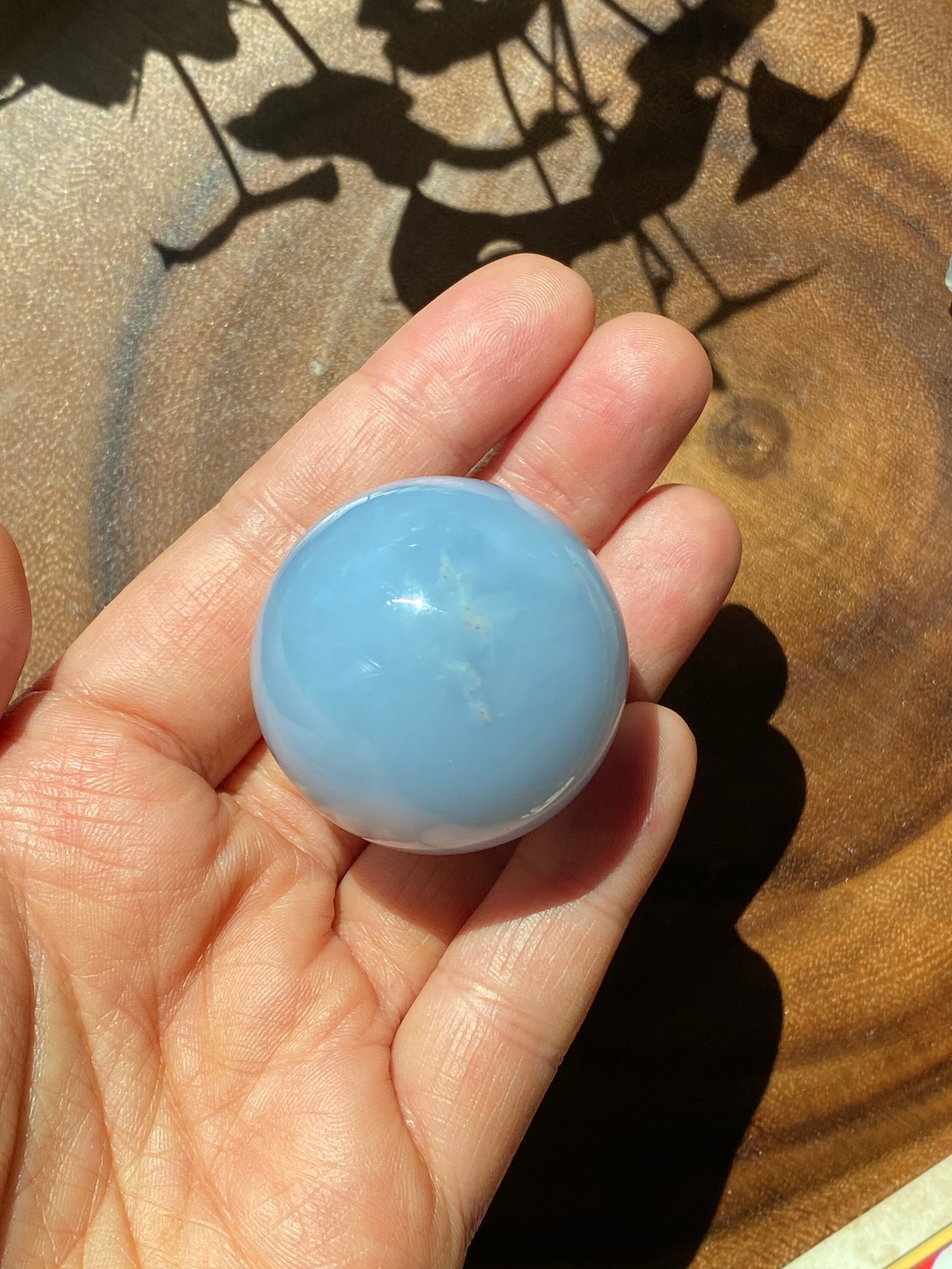 Blue Chalcedony Sphere, Blue Chalcedony Ball, Crystal Sphere, Throat