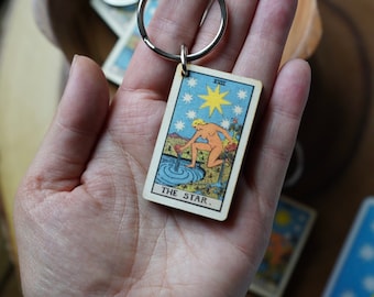 The Star Tarot Card Keychain