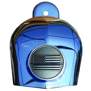 MotorDog69 Police Thin Blue Line Harley Horn Cover Coin Mount Set for Softail Dyna Road King Sportster Street Glide Road Glide Touring