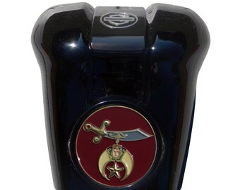 Shriner Harley Horn Cover Coin Mount - Black Waterfall, Touring Models