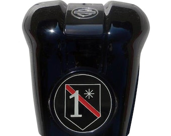 Black Waterfall Harley Horn Cover Coin Mount - Softail, Road King, Glide