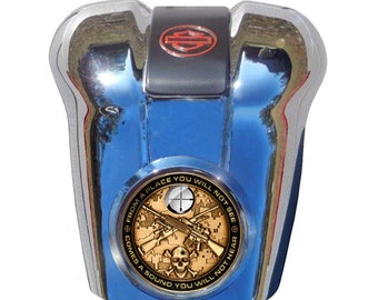 MotorDog69 Sniper Coin Mount Set for Harley Waterfall Horn Cover