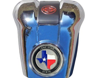 Texas Harley Horn Cover Coin Mount Set - Softail, Road King, Glide
