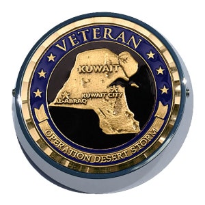 MotorDog69 Goldwing Operation Desert Storm Universal Coin Mount Set