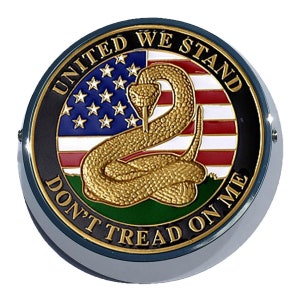 MotorDog69 Goldwing Don&#39;t Tread On Me Universal Coin Mount Set