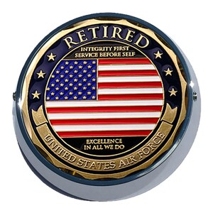MotorDog69 Goldwing Retired Air Force Universal Coin Mount Set