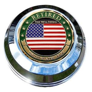MotorDog69 Indian Motorcycle Gas Cap Coin Mount Set With Retired Army Challenge Coin for Chieftain, Dark Horse, Roadmaster, Scout