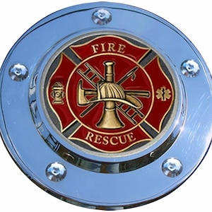 MotorDog69 Fire Fighter Harley Twin Cam Timing Cover Coin Mount Set for Softail Dyna Road King Touring Street Glide Road Glide Sportster