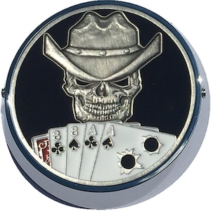 MotorDog69 Goldwing Dead Man&#39;s Hand Universal Coin Mount Set
