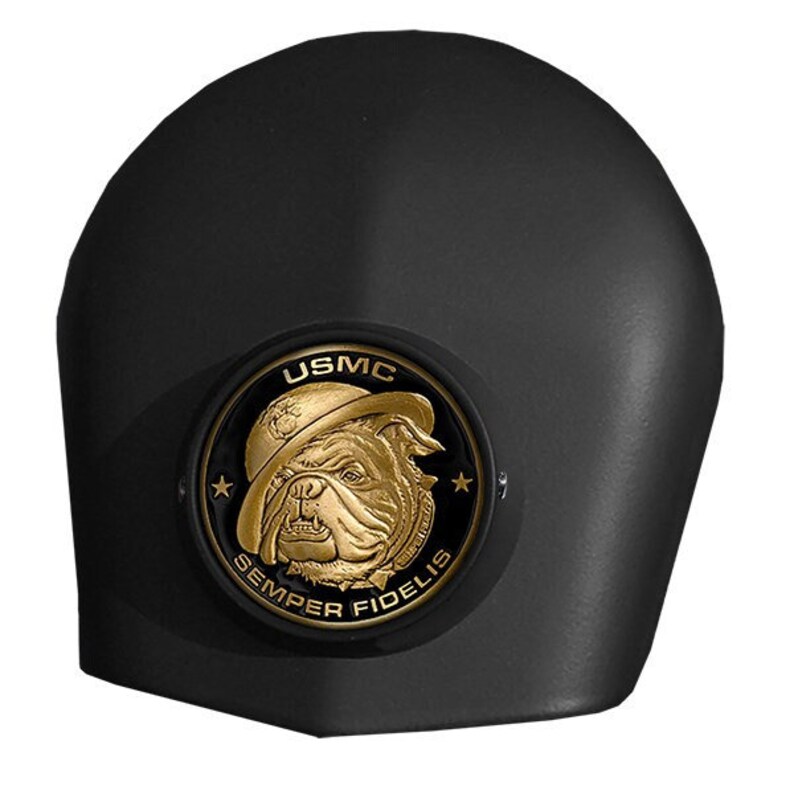Motordog69 Black Harley Horn Cover Coin Mount With Marine Etsy