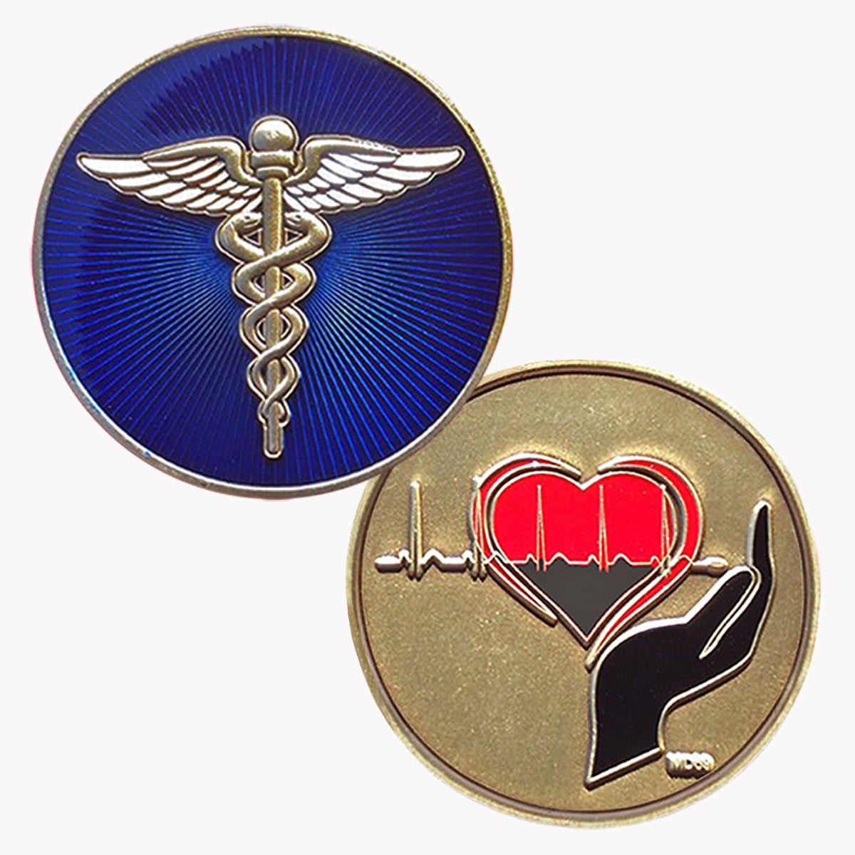 Medical Caduceus Helping Hand Challenge Coin - Etsy