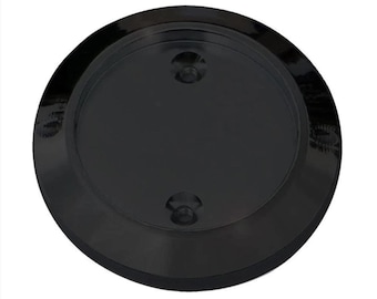 Black Indian Horn Cover Coin Mount, Fits Chieftain, Roadmaster, Scout