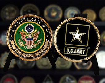 Veteran Army Star Challenge Coin