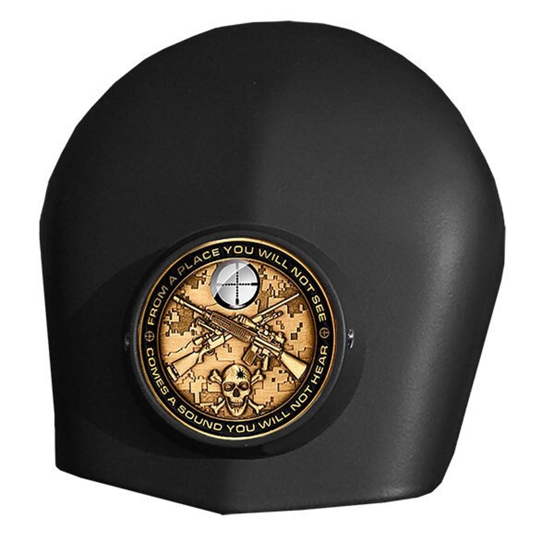 Motordog69 Black Harley Horn Cover Coin Mount With Sniper Etsy