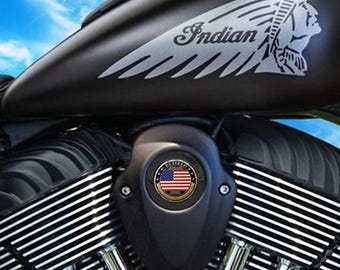 Indian Horn Cover Coin Mount, Air Force Challenge Coin, Chieftain, Roadmaster, Darkhorse