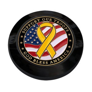 MotorDog69 Black Milwaukee Eight Timing Cover Coin Mount With Support The Troops Coin for Softail Road King Touring Street Glide Road Glide