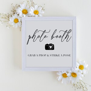 Enseigne de mariage imprimable Photobooth/ enseigne de cabine photo