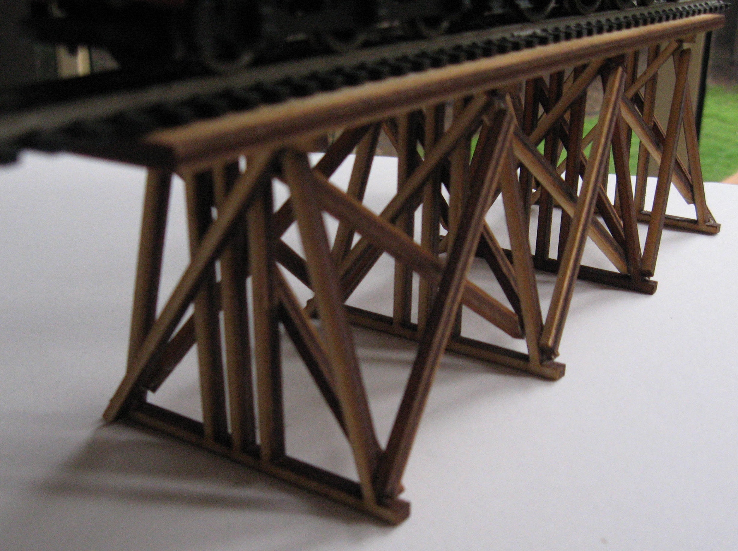 Model Railway HO/OO Scale, Modular Wooden Trestle Bridge Kit. Straight