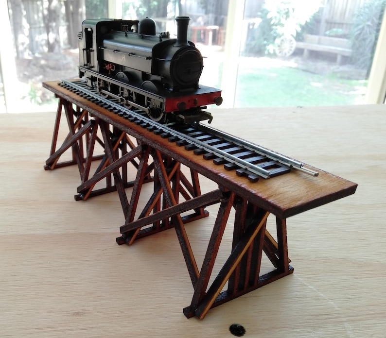 Model railway HO/OO Scale Modular Wooden Trestle Bridge Etsy