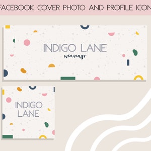 Facebook Cover Page Template Social Media Templates Facebook Banner Branding Design Geometric Modern Custom Playful Children's Colorful