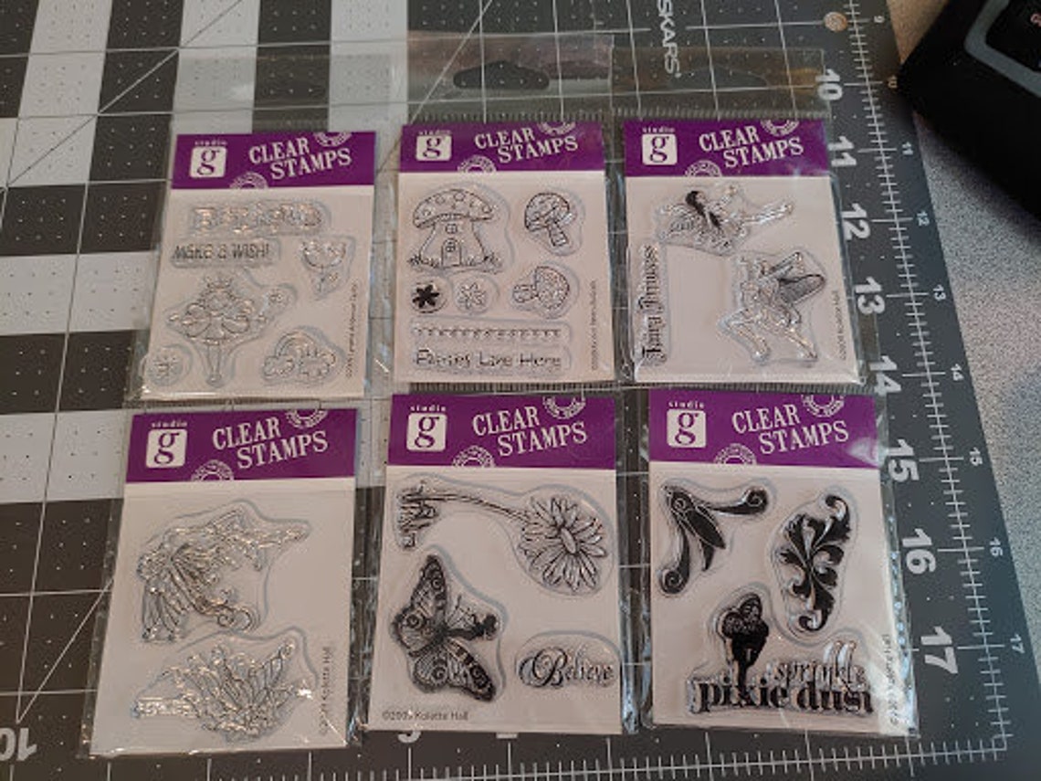 Set of 6 Studio G Clear Stamp Sets With Fairy Theme Etsy