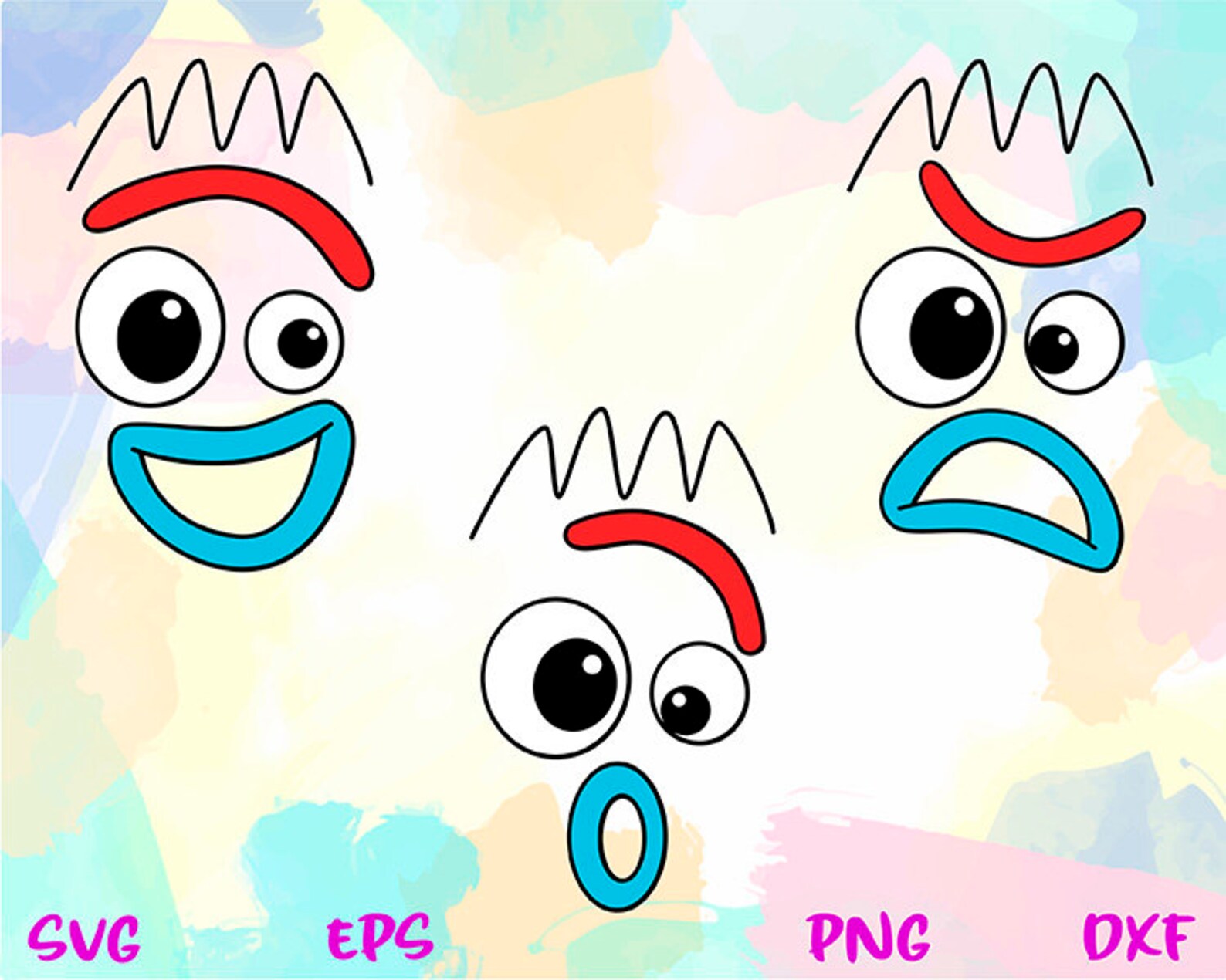 Forky face svg shirt toy story 4 clipart disney svg toy story | Etsy