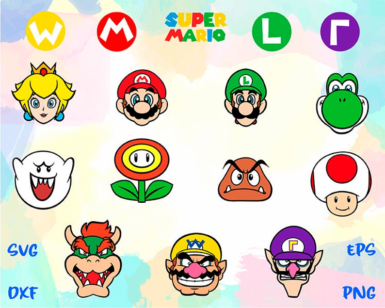 Download Mario svg birthday shirt super mario faces clipart mario ...