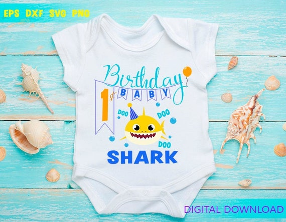 Download Baby shark 1st birthday svg first birthday boy shirt baby ...