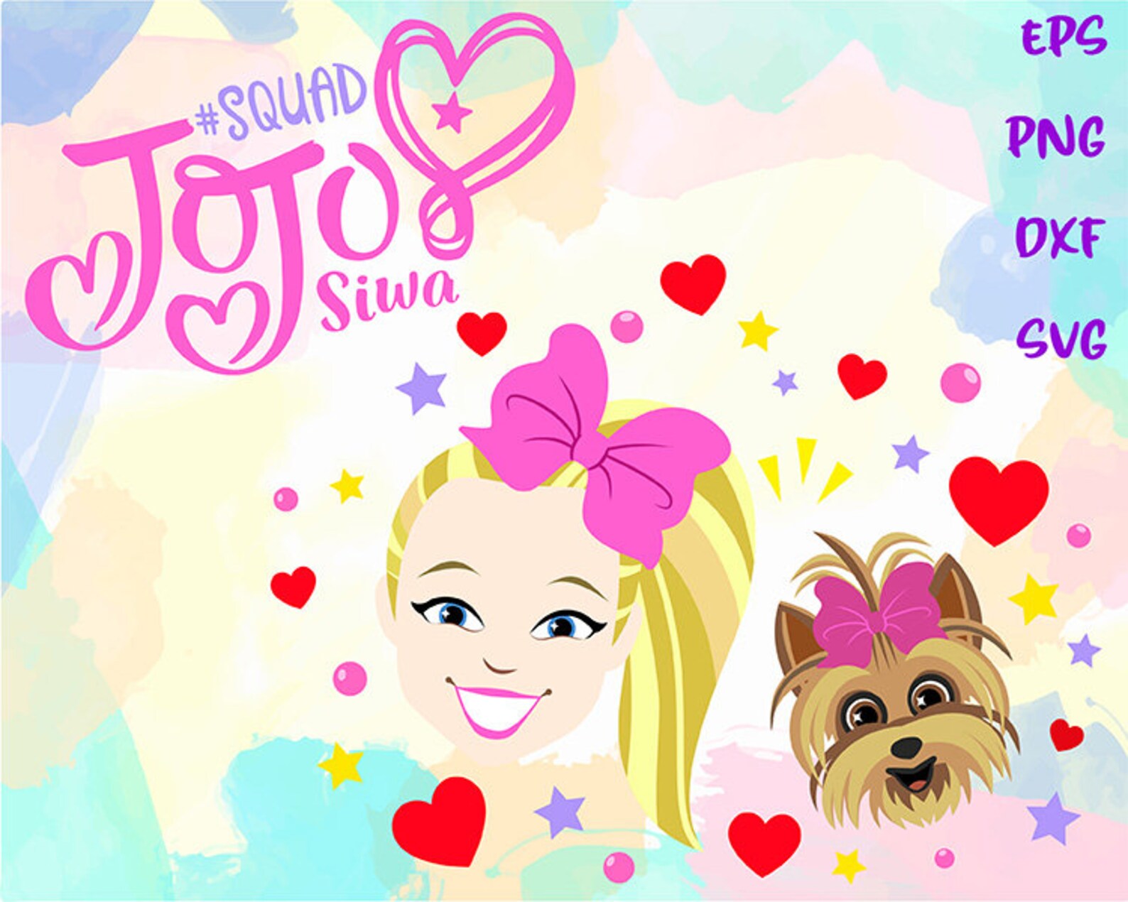Jojo Siwa svg Bow Bow show clipart Jojo Siwa Squad shirt print | Etsy
